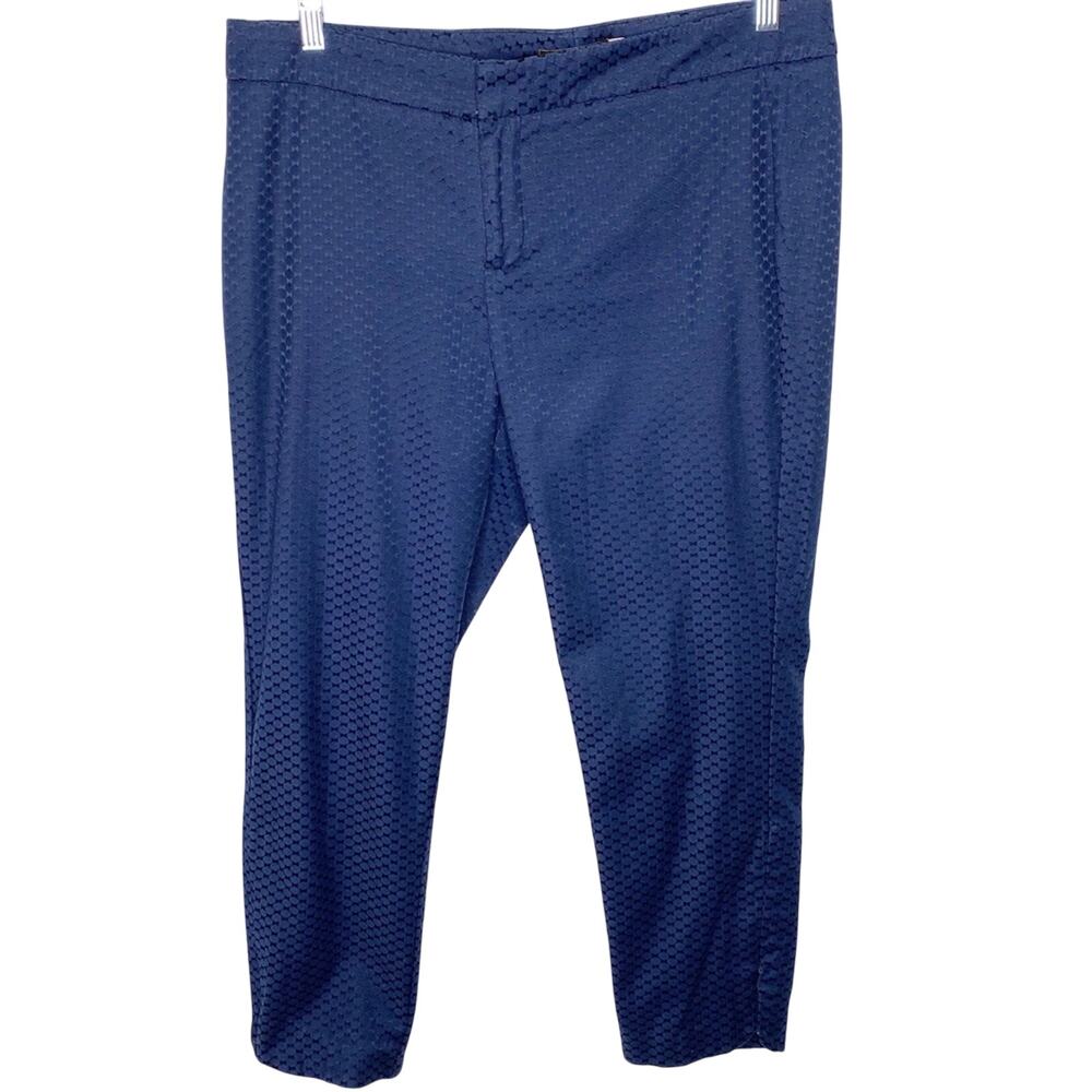 CROSBY by Mollie Burch Navy Perforated Cropped Pants